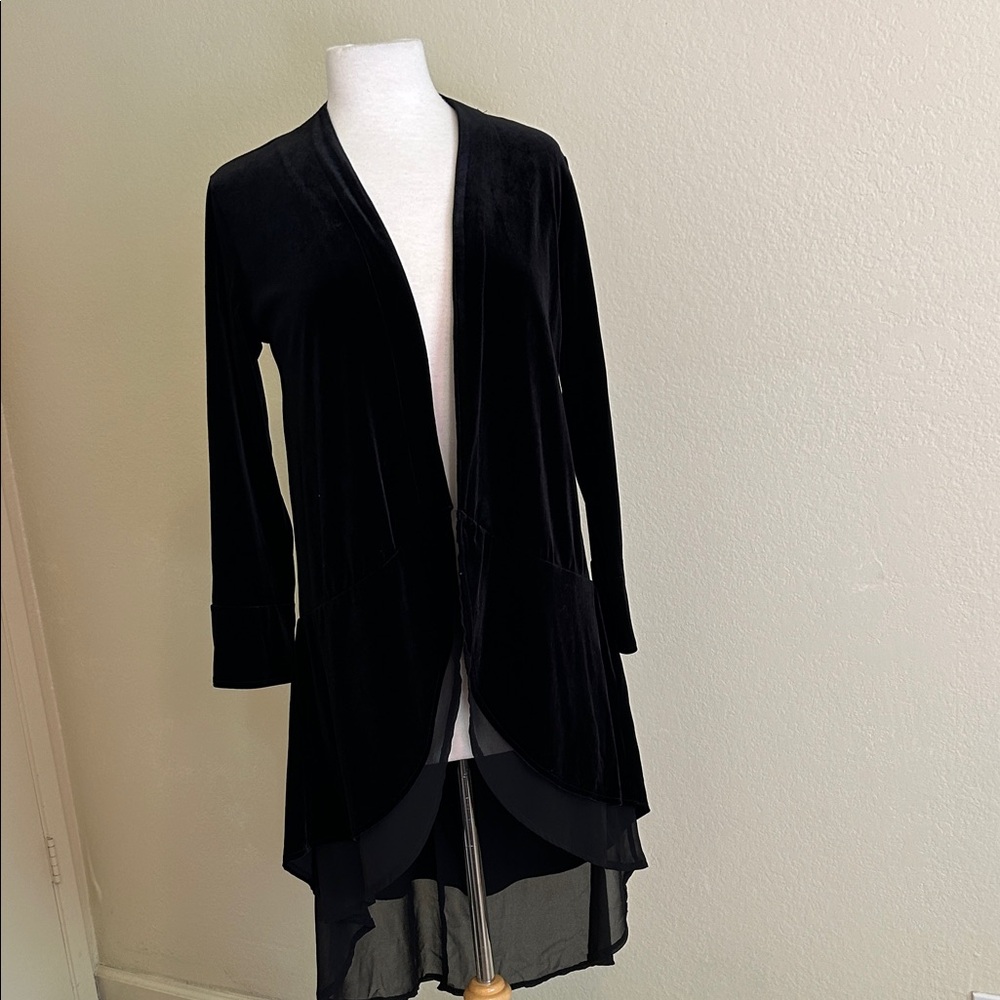 Black Velvet Cardigan